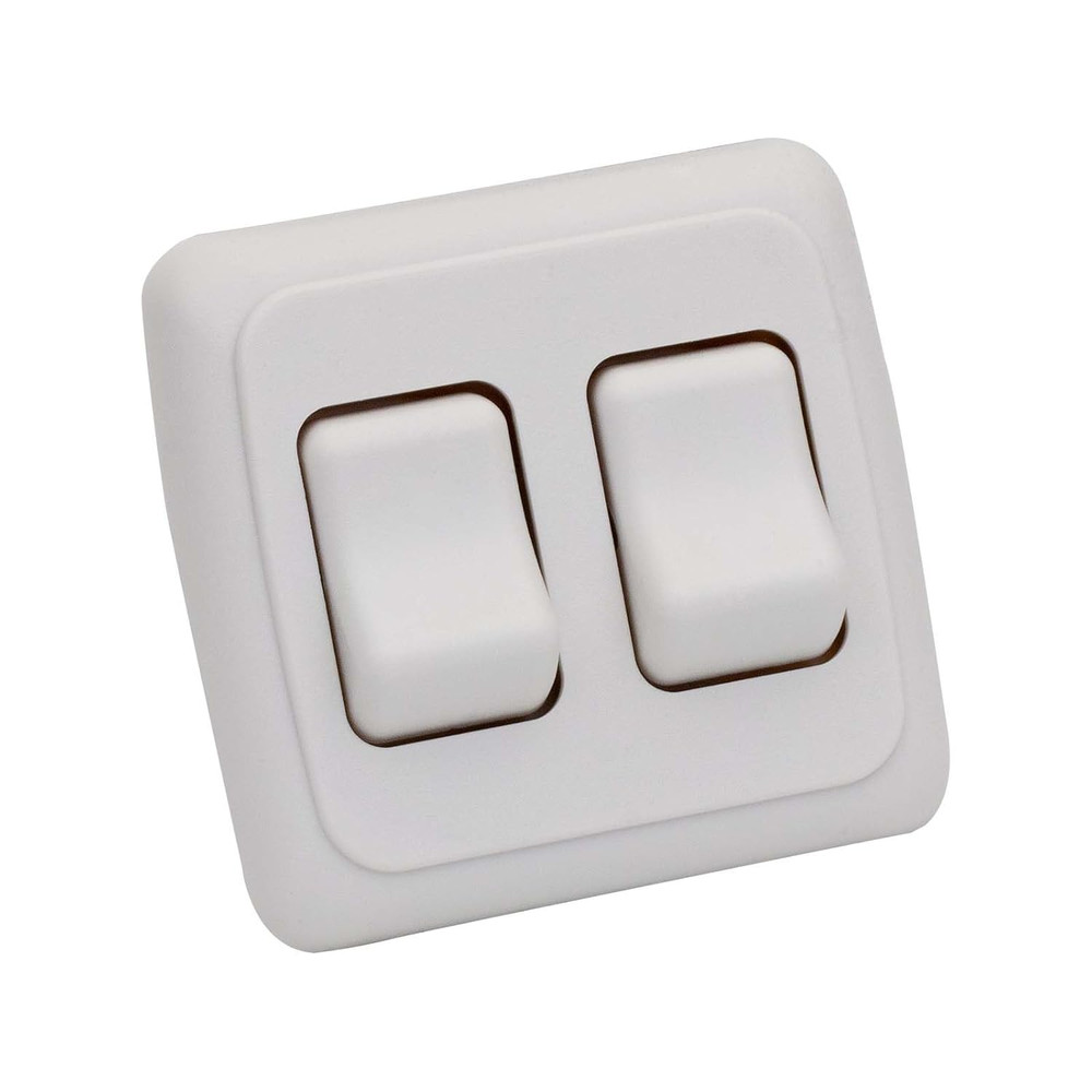 Double SPST On-Off Switch with Bezel, Technology Components 12V Light Switch RV