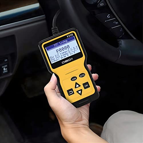 OBD2 Scanner Code Reader for Car Check Engine - CAN Diagnostic Tool - Yellow