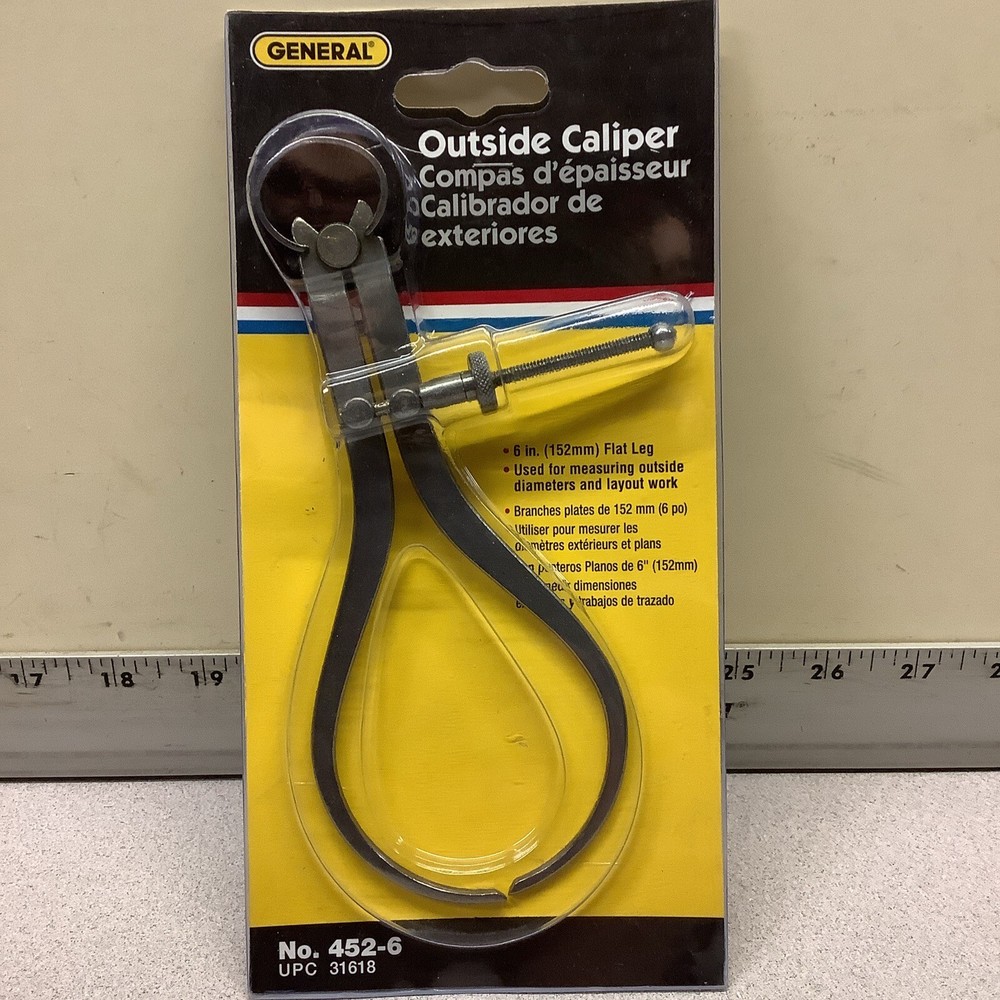 General Tools 452-6 Outside Calipers, 6 Inch Jaw Capacity