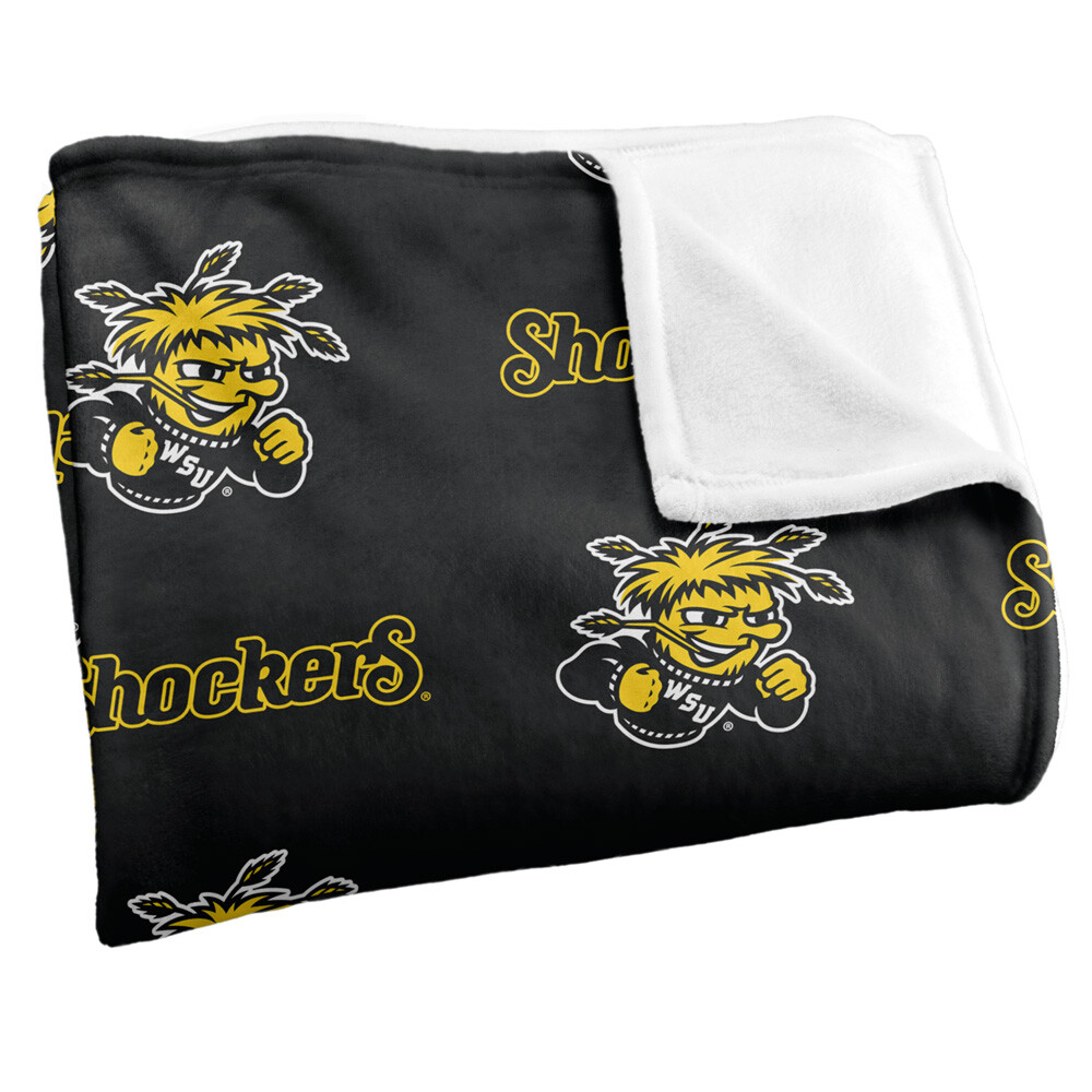 Wichita State University Logo Pattern Silky Touch Super Soft Throw Blanket