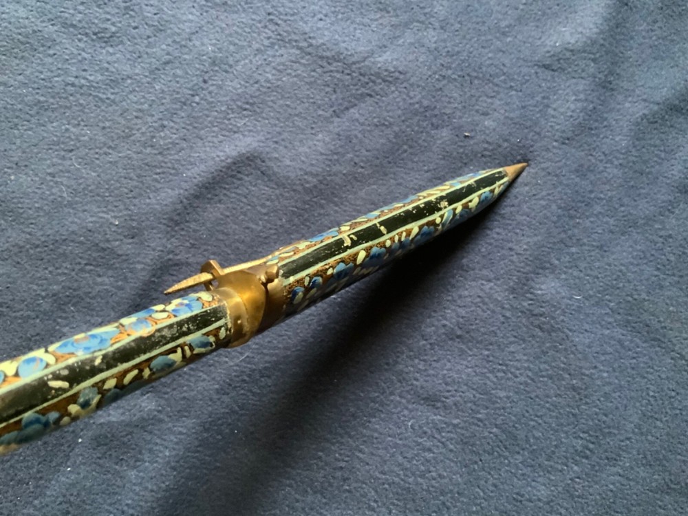 Vintage Dagger Knife with scabbard enamel