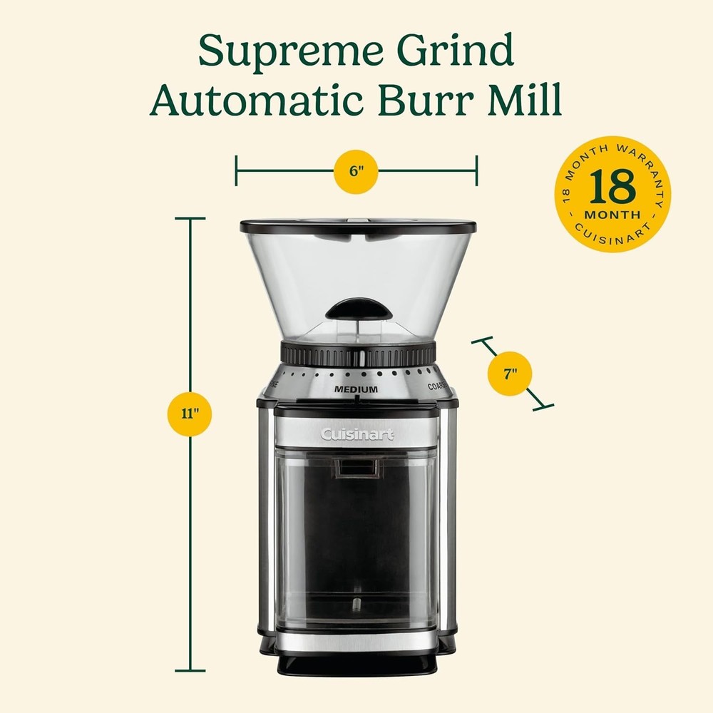 Cuisinart Coffee Grinder, Electric One-Touch Automatic Burr Coffee Grinder
