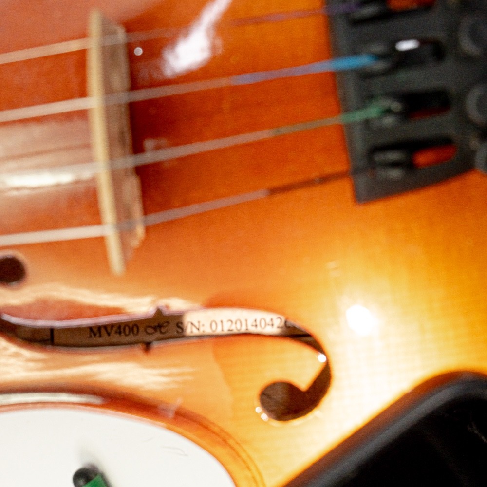 Mendini by Cecilio MV400 Solid Wood Violin – Beginner/Student Model with Case