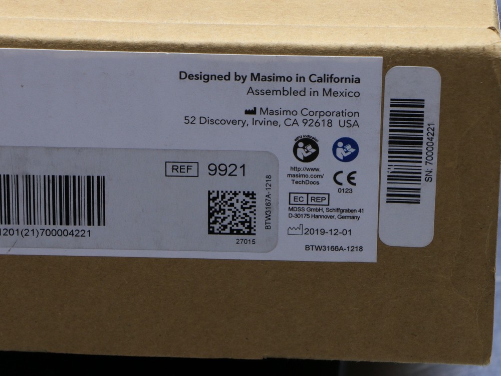Masimo NomoLine ISA CO2 Sidestream Gas Analyzer