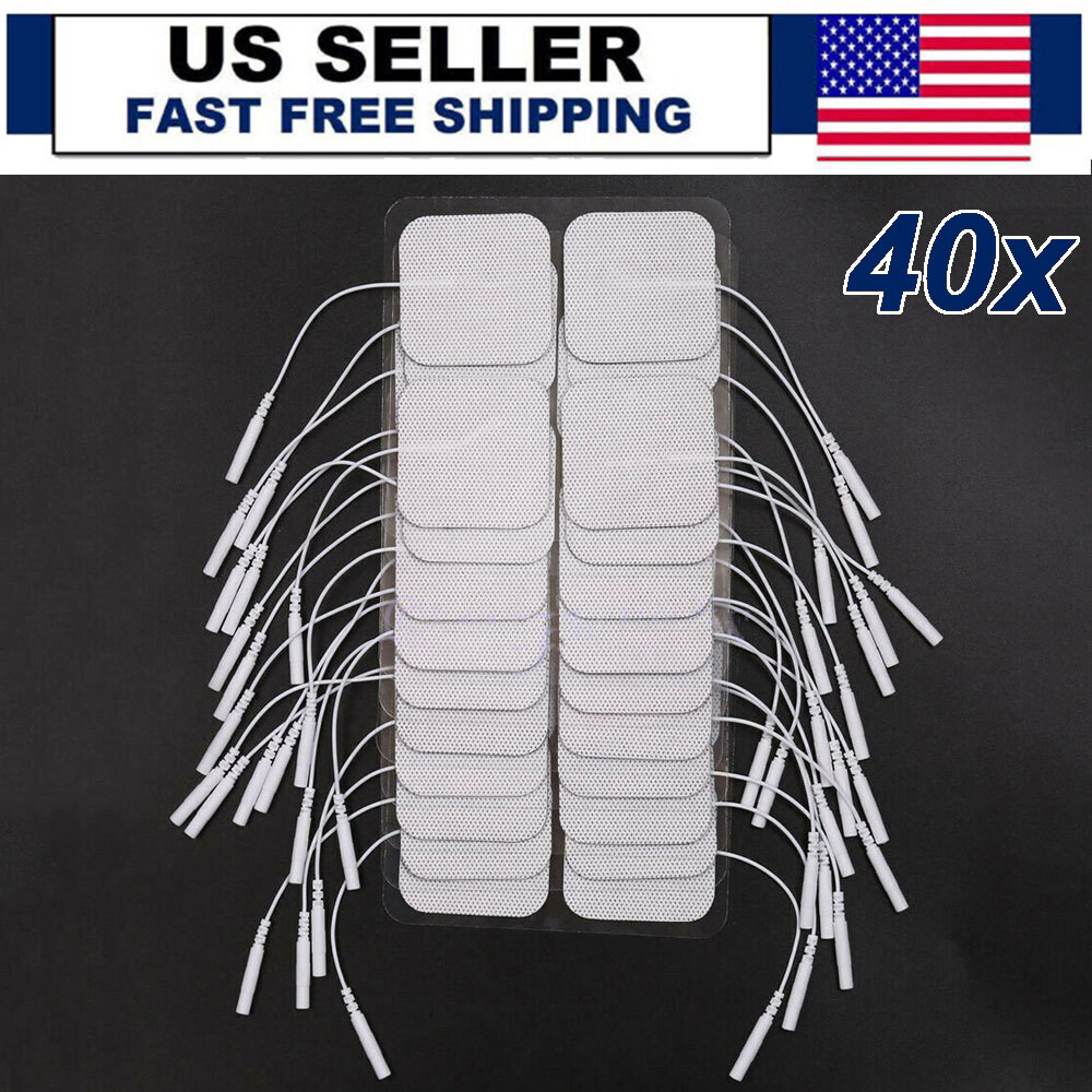 40PCS Replacement Te*s Electrode Pads E.MS For Intensity Twin Stim III Unit BULK