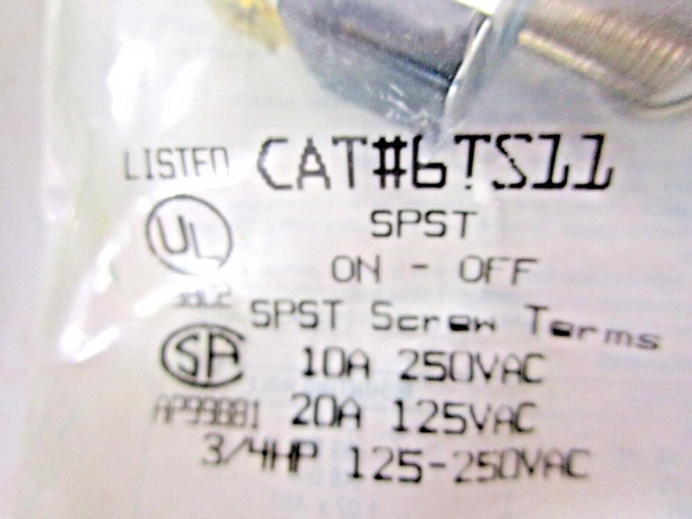 (5) Bryant Toggle Switch & Boot #6TB (NEW)