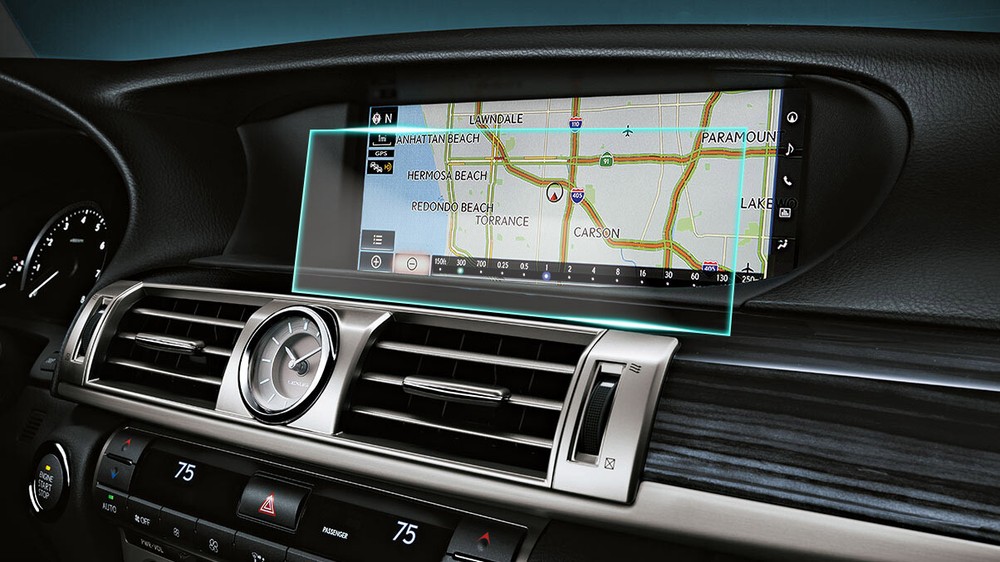 Crystal Clear Screen Protector for 2016 Lexus LS 600h Vehicle Navigation