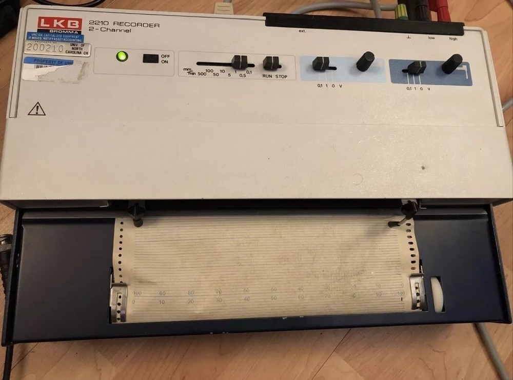 LKB Bromma 2210 2-Channel Chart Recorder Linear Tested!