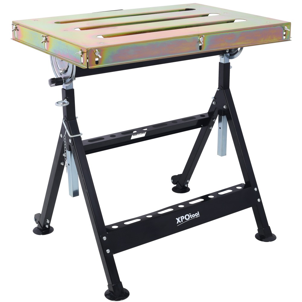Adjustable Welding Table 30"x20", Folding, 400lb Capacity, Wheels