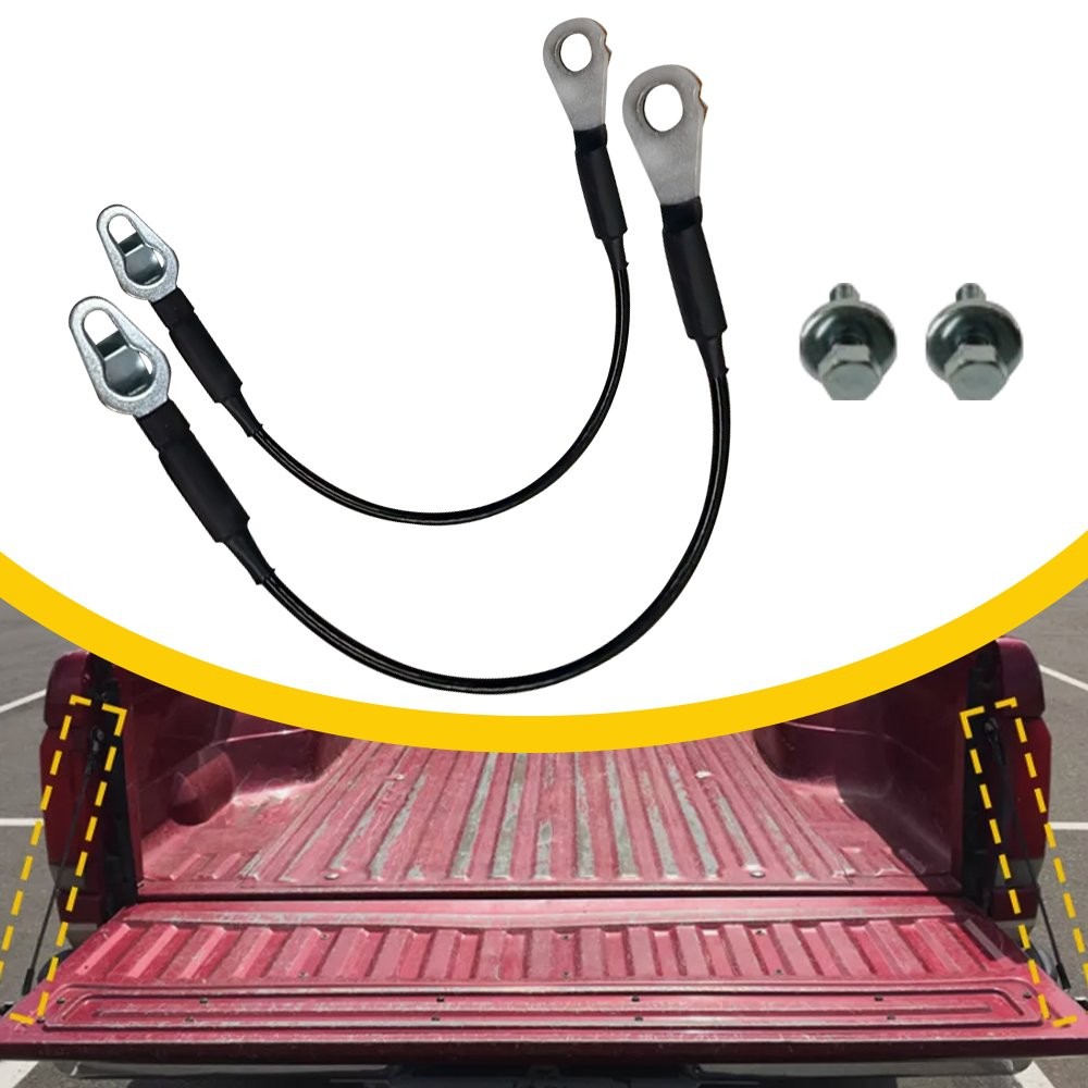 Pair Tailgate Cable Lift Support Strap for 2007-2016 Chevy Silverado GMC Sierra