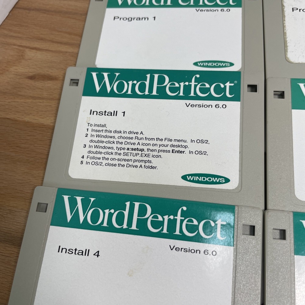 wordperfect 6.0 Floppy Disks