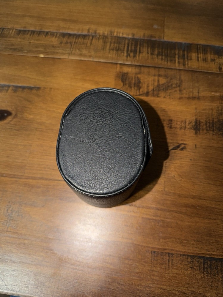 Genuine Leather Single Watch Travel Case Roll – Black – Soft Interior