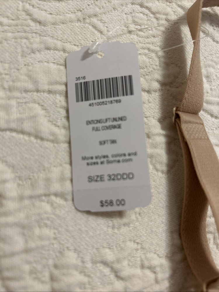 Soma Enticing Lift Bra 32ddd - NWT