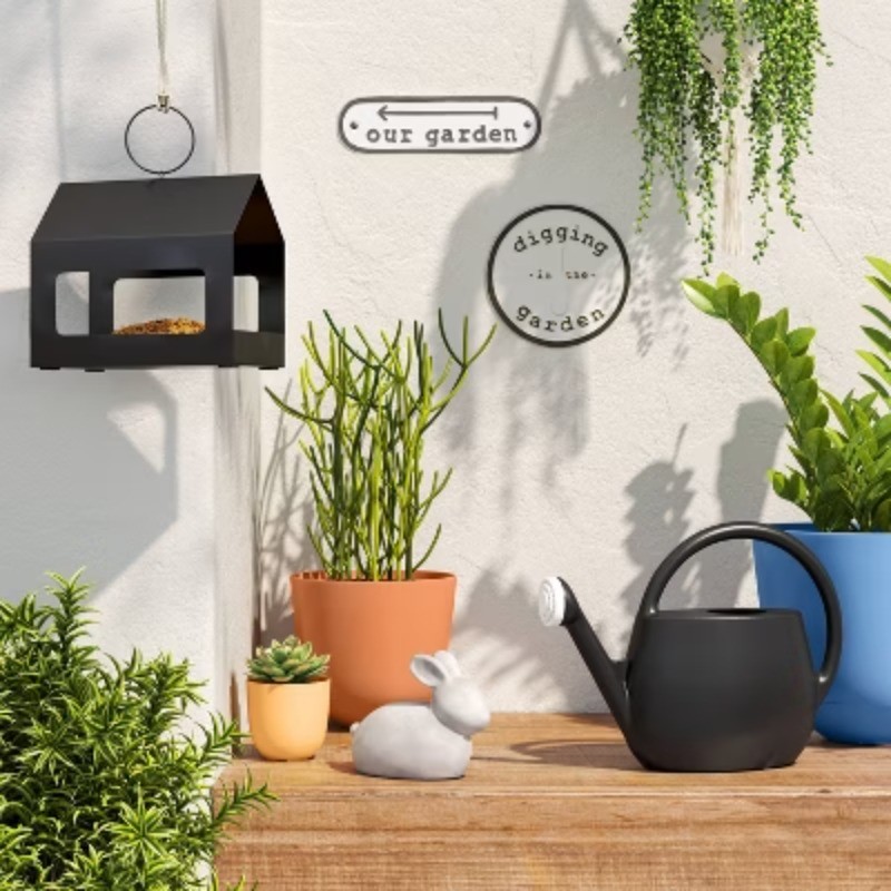 2gal Plastic Watering Can Black
