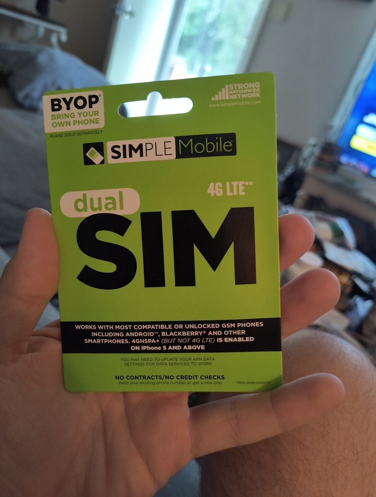 Simple Mobile BYOP SIM Card for Unlocked GSM Android & iPhone 5+