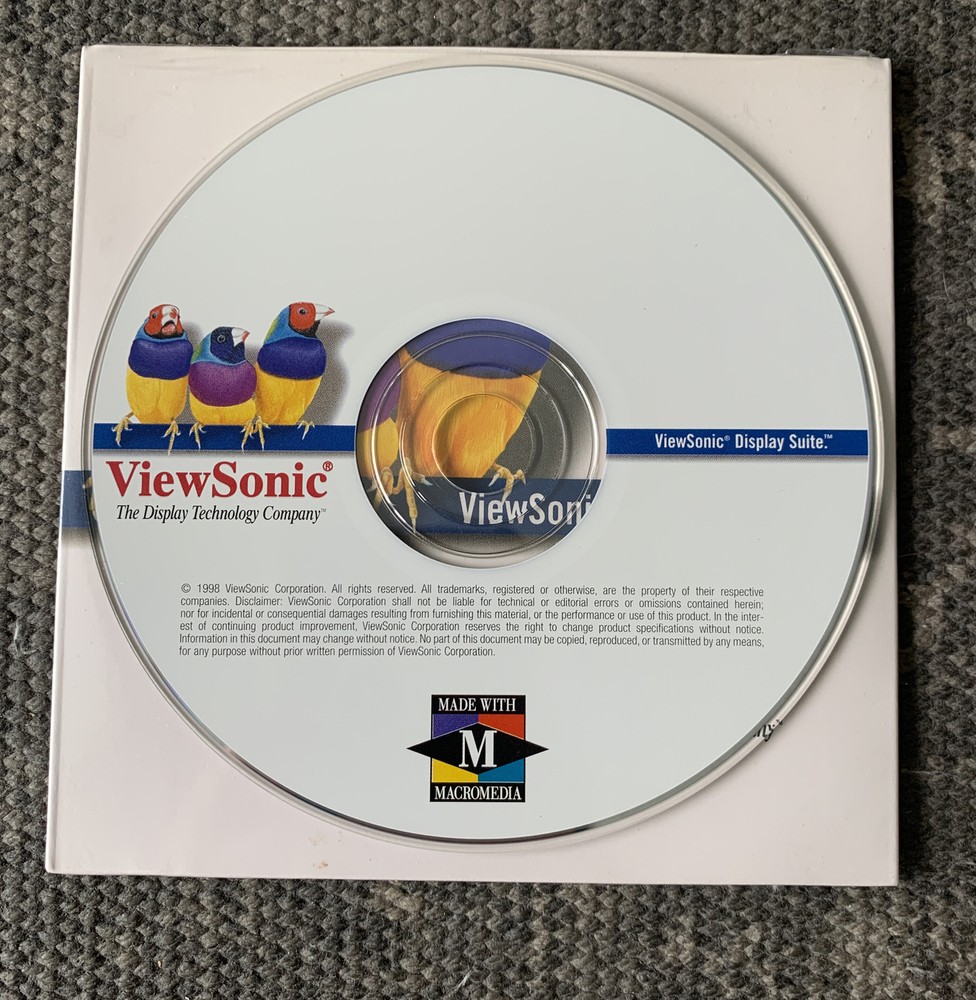 ViewSonic Display Suite ViewSaver Screen Saver Multimedia CDRom Software Windows