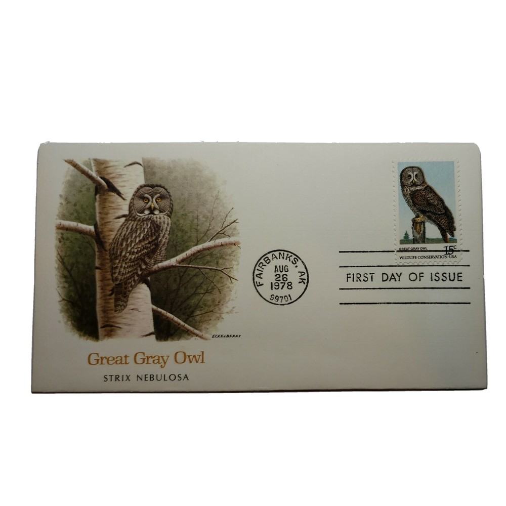 First Day Covers 1978 Great Grey Owl