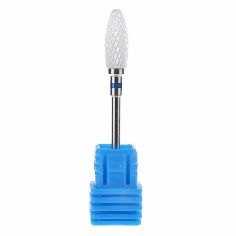 Ceramic Nail Drill Bits Set, Shank Professional Corn Shape 5pcs