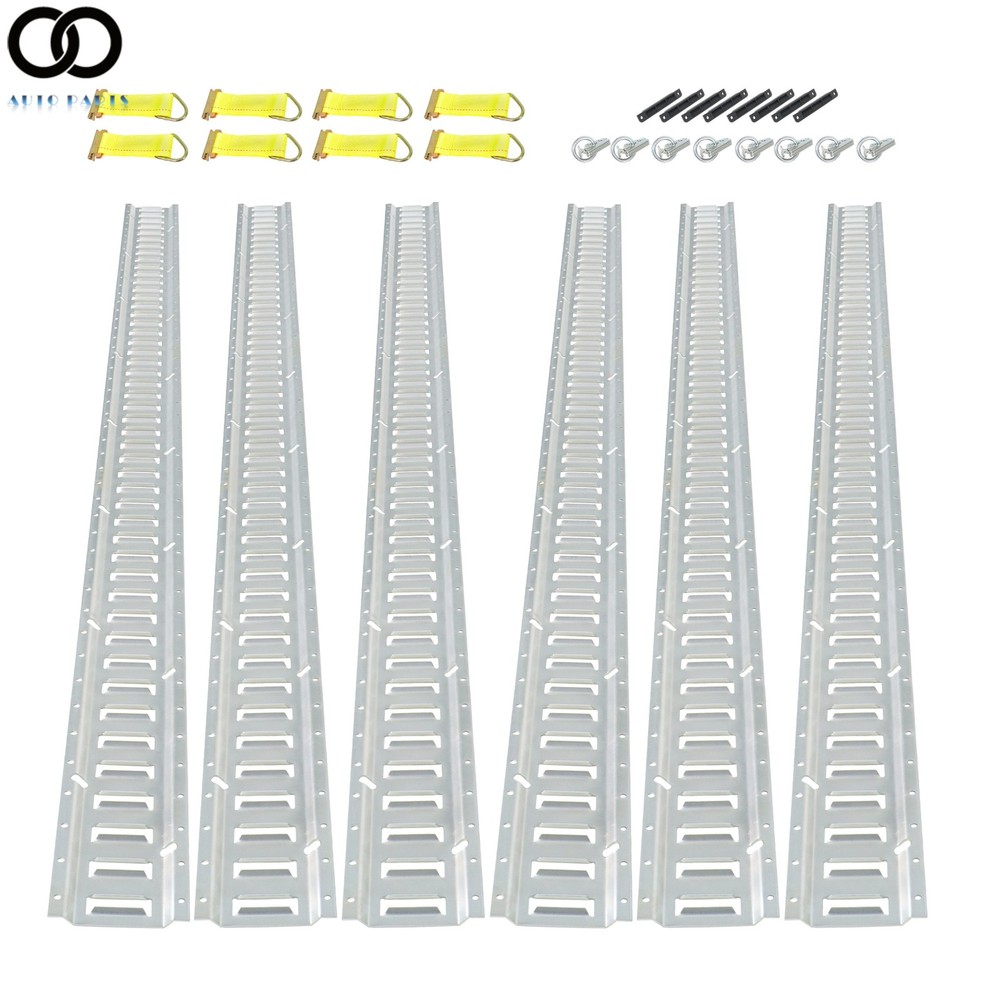 For Trucks Durable 30 Pack 8' E Track Tie Down Rail Kit Horizontal Galvanized