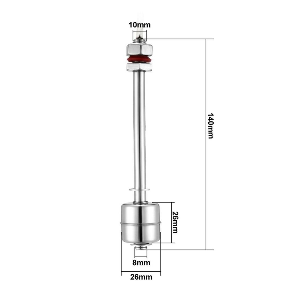 140mm Stainless Steel Horizontal Liquid Sensor Flotation Switch