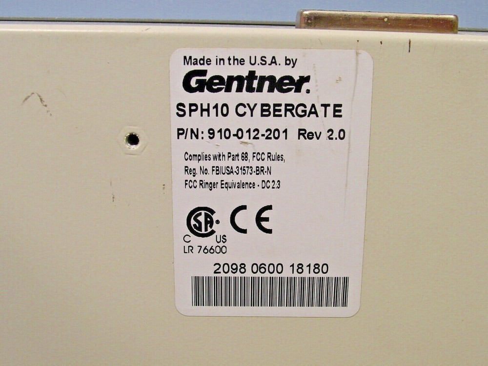 Gentner 910-012-201 Analog Broadcast Phone Line Console Audio Interface; SPH-10