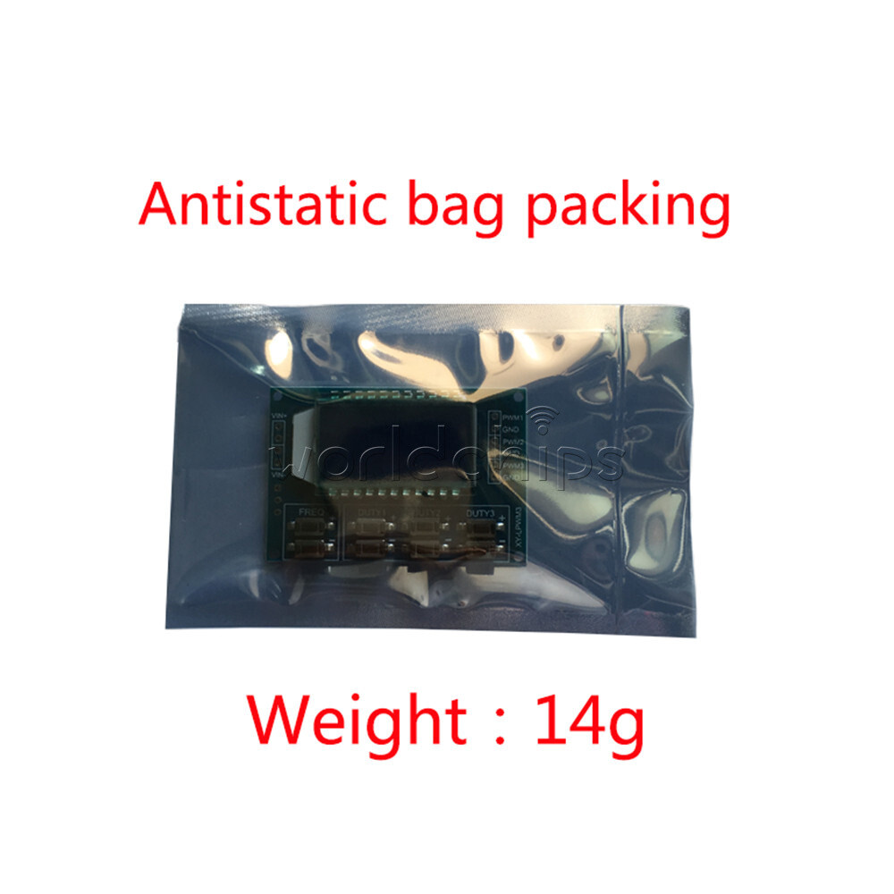 Signal Generator 3-Channel PWM Pulse Wave Frequency Duty Cycle Adjustable Module