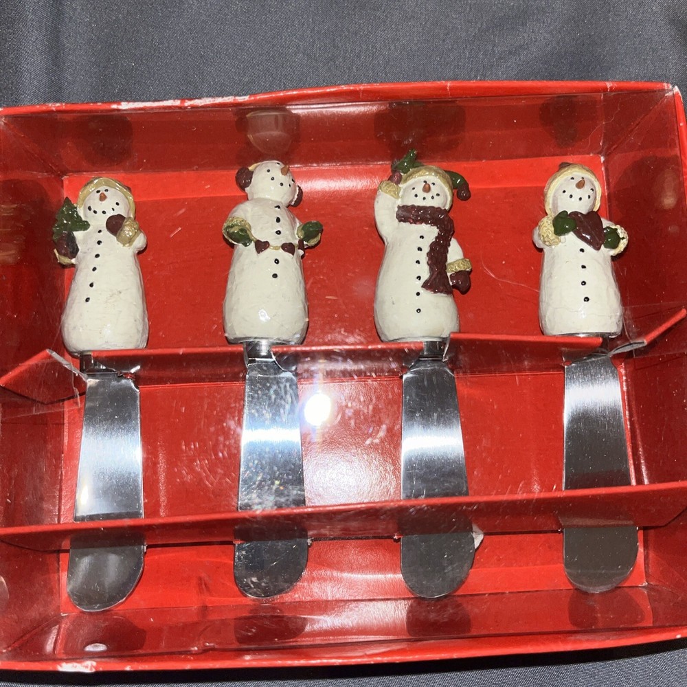 Holiday Snowman Spreaders, Two Sets Of 4