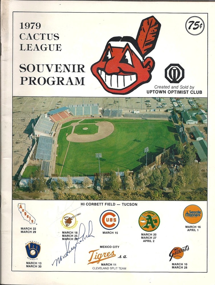 1979 Spring Indians Training Program ~ Signed by Mickey Lolich & Gaylord Perry