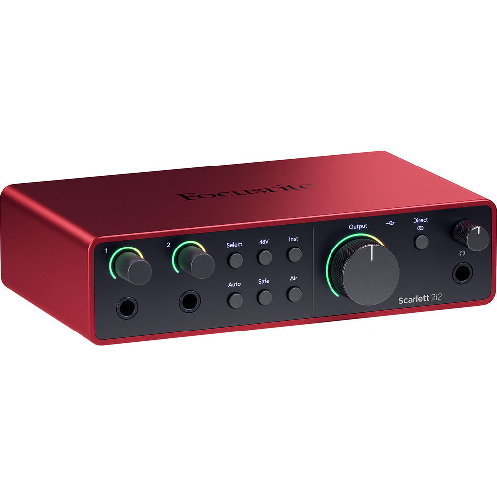 Focusrite Scarlett 2i2 USB-C Audio Interface w/ Holder, Stand, Filter & XLR KIT