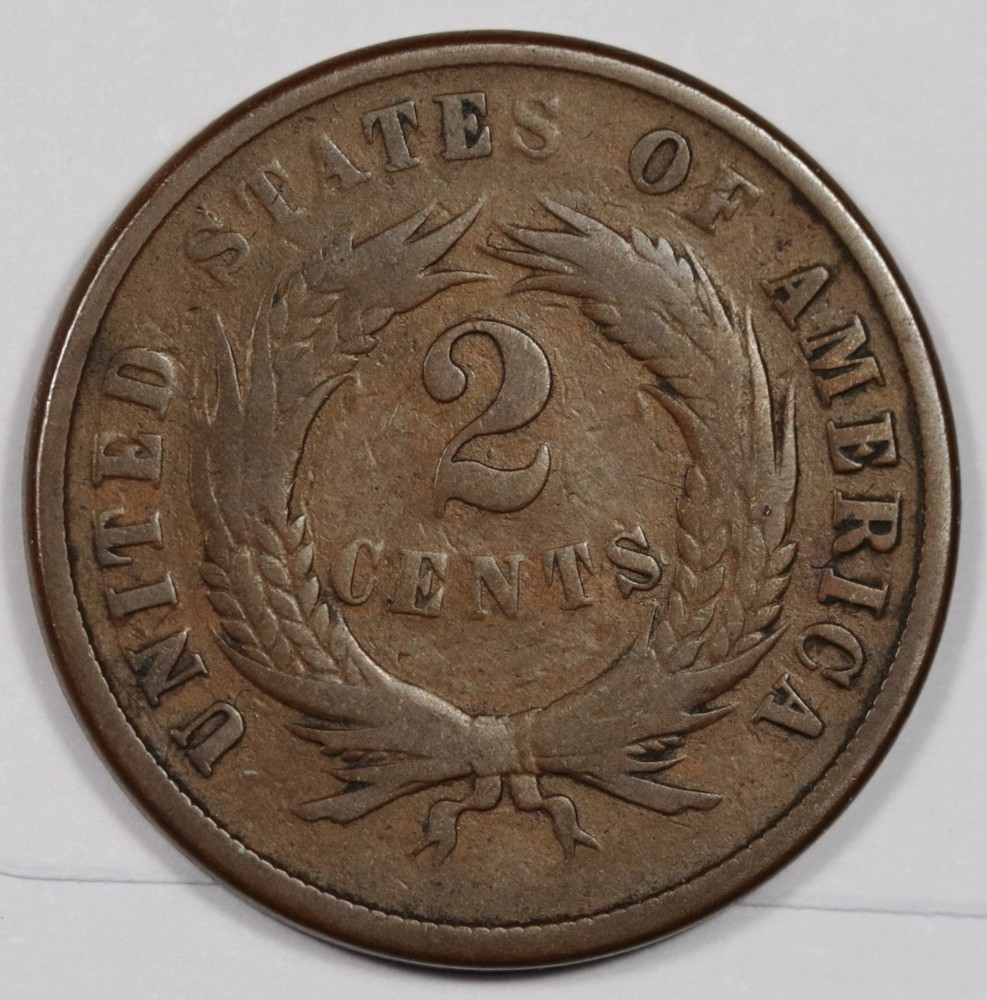 1871 2 Cent Piece. F-VF. 209011