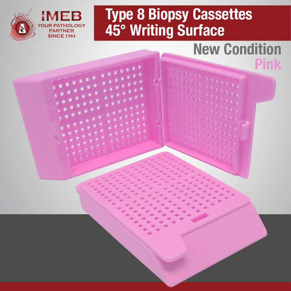 Biopsy Cassettes, Type-8, PINK, 750 Per Case Pack, IN TUBES