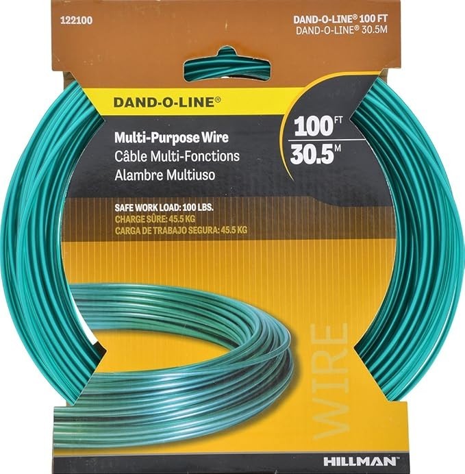 100 Ft. 100 Lb. 14-Gauge Plastic-Coated Galvanized Wire