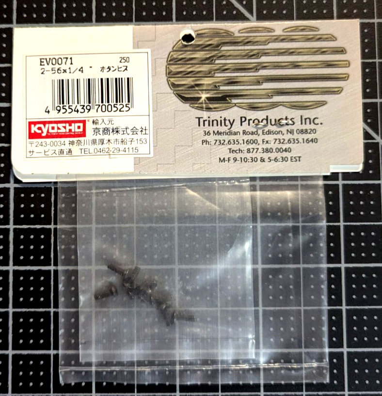 EV0071 Team Trinity ButtonHead Screws 2-56 (8)