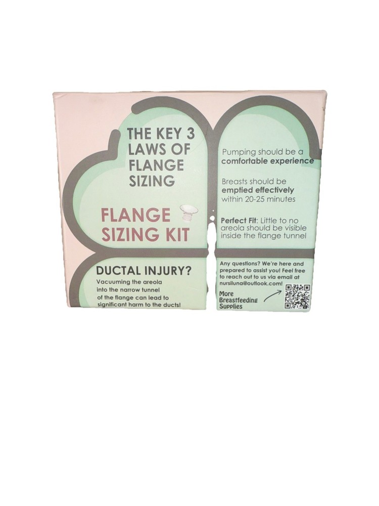 8pc Flange Inserts & Measurement Tool for 24mm Silicone Breast Pumps OPEN BOX