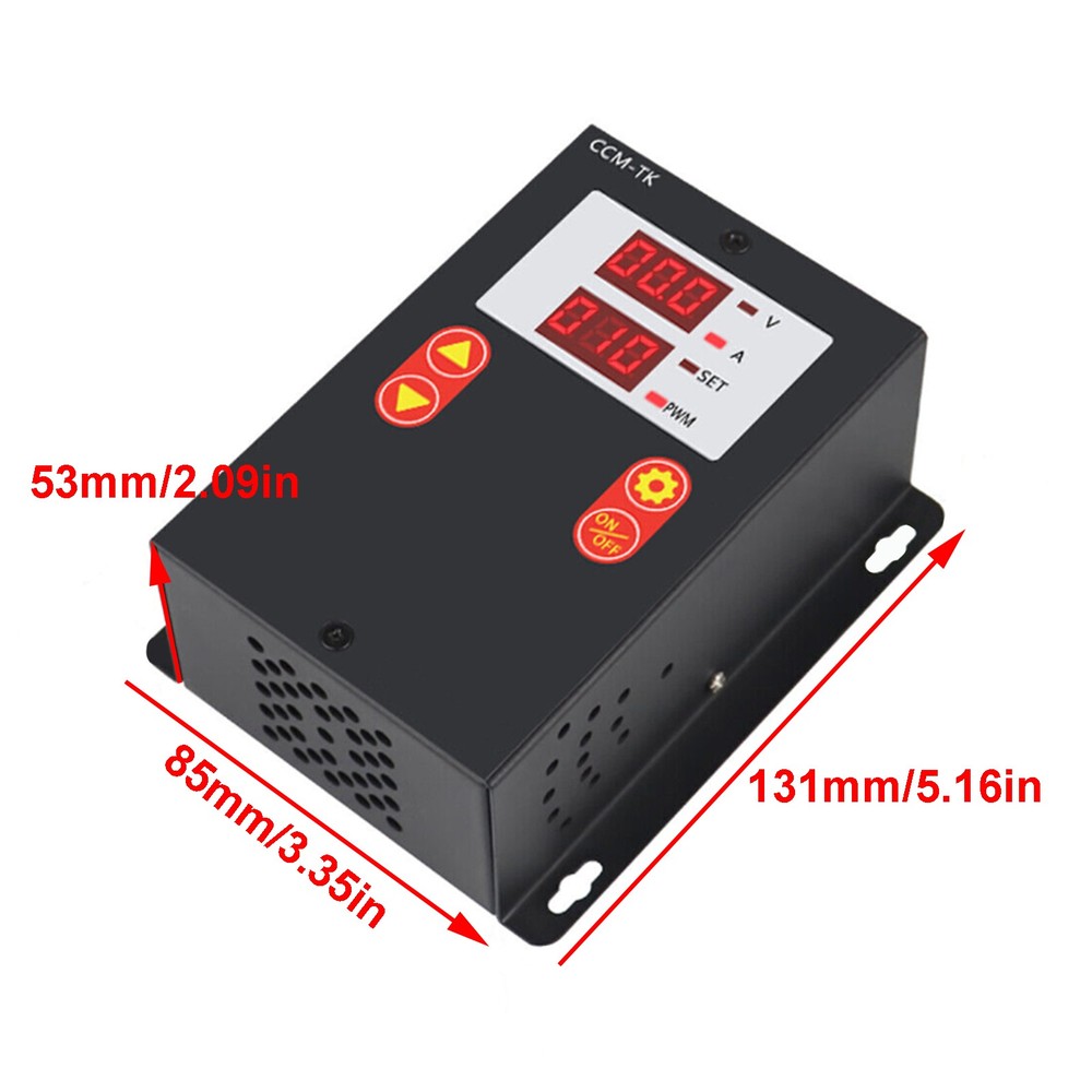 DC 12-80V 30A Digital Display Motor Speed Controller Slow-Start/Stop Control US