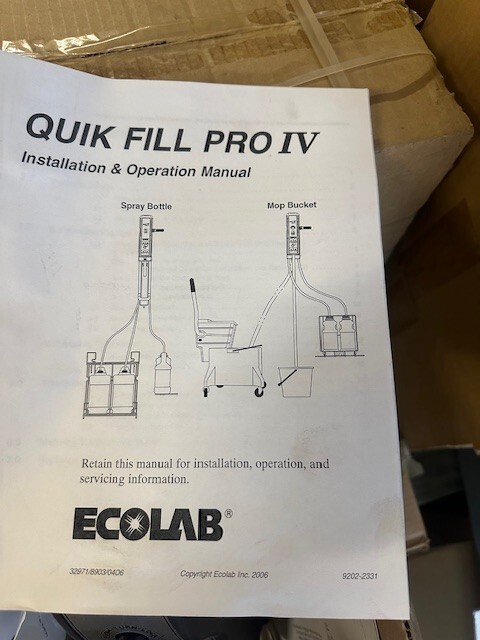 Ecolab Quikfill Pro IV