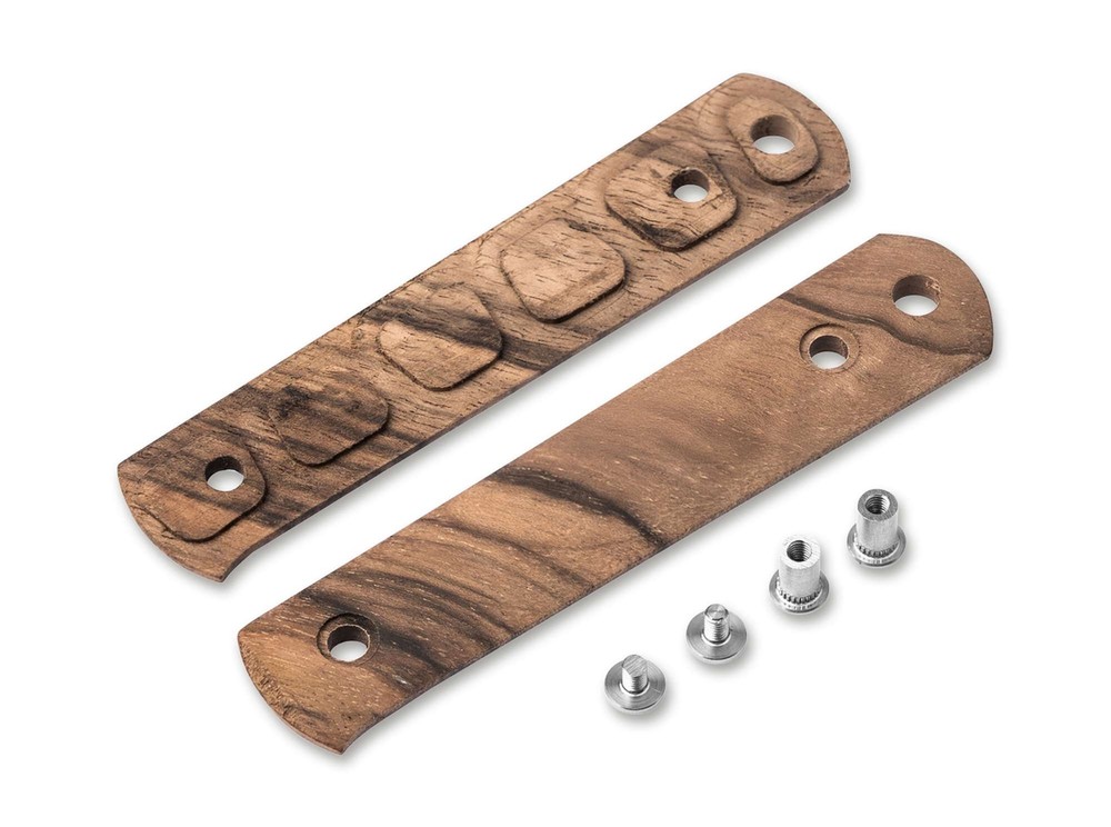 Handle Scales BOKER BFF Packlite Walnut Wood Fixed Knife Escalas - 120671