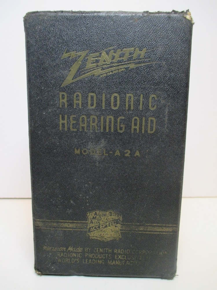 Vtg c1942 Zenith "Radionic" Hearing Aid Model A2A w/ Box As Is Display Piece