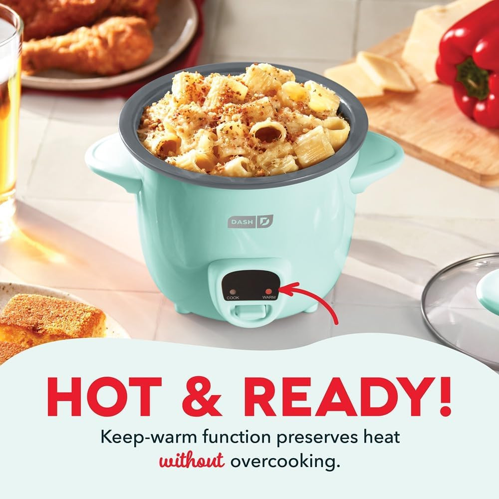Mini Ceramic Rice Cooker - Designed for Single-Serve Cooking - Compact Rice Cook