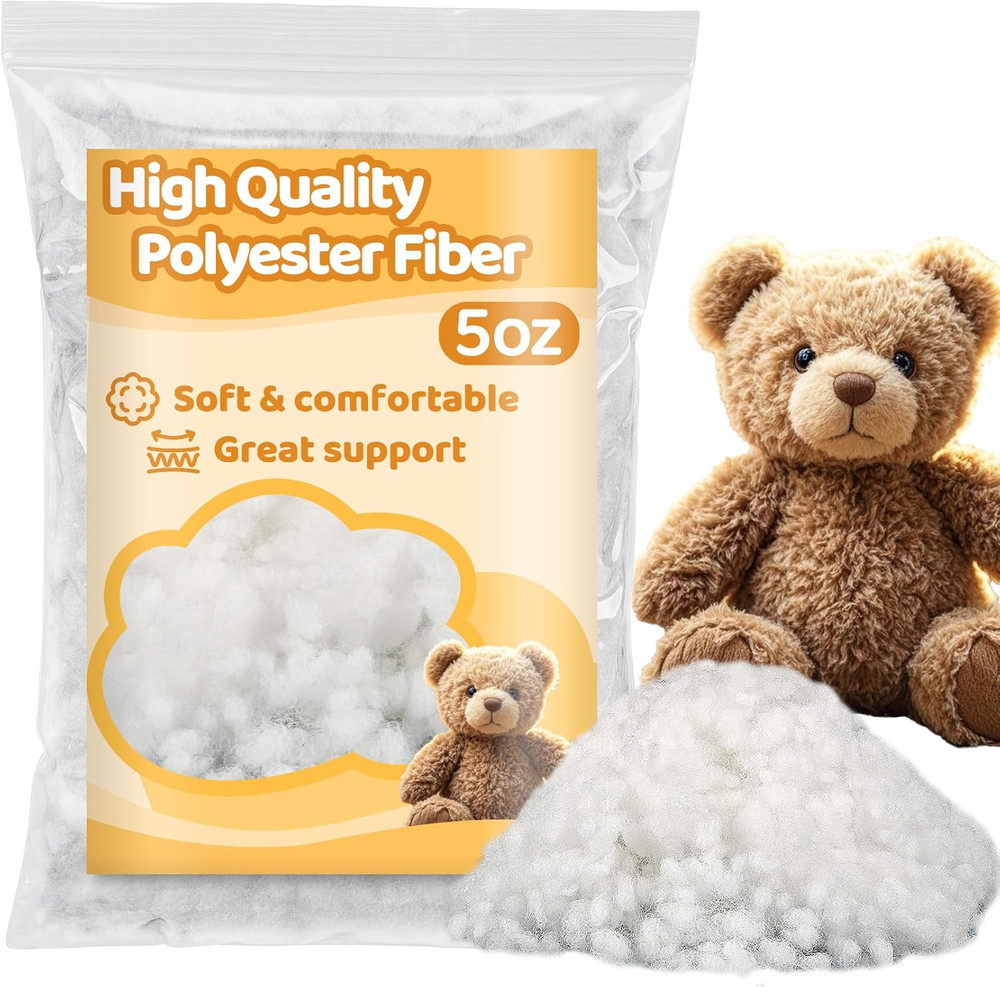5.3 OZ Polyester Fiberfill Stuffing - Premium Polyfill Stuffing for Stu