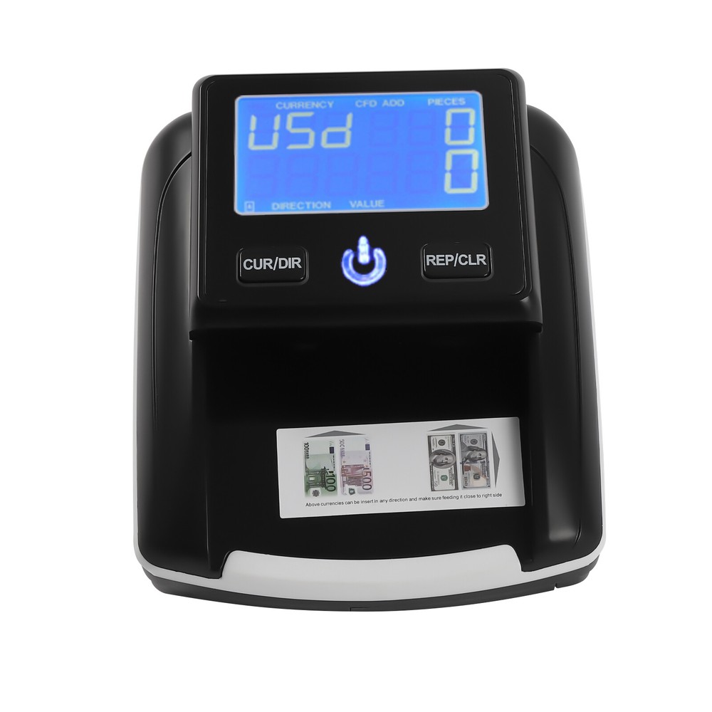 Counterfeit Bill Portable USD & EUR Bill Checker Machine Rechargeable Detector