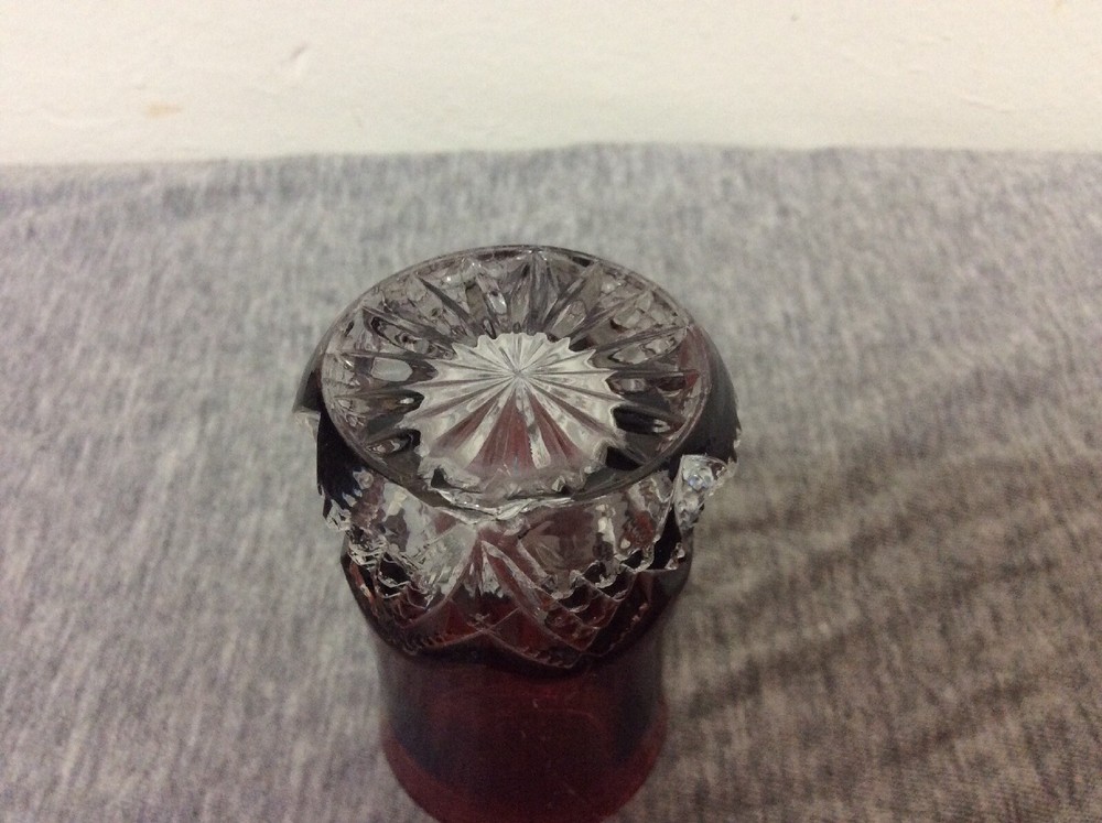 Antique Duncan Miller Button Arches Ruby Flashed Salt & Pepper Shaker