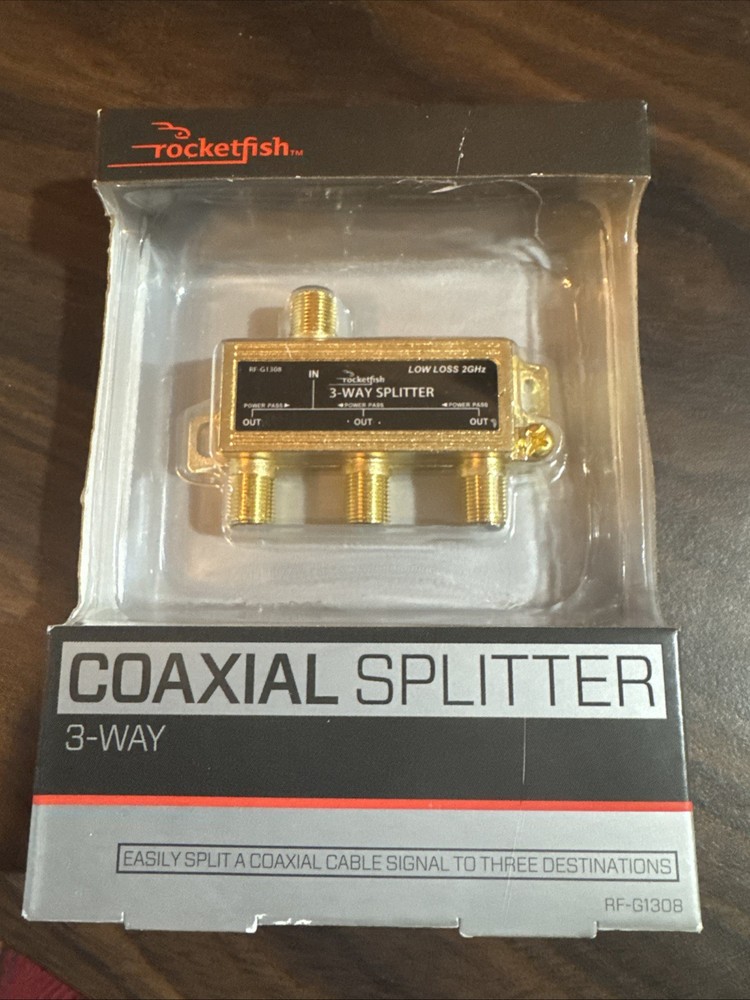 One (1) Rocketfish Coaxial Splitter 3 way