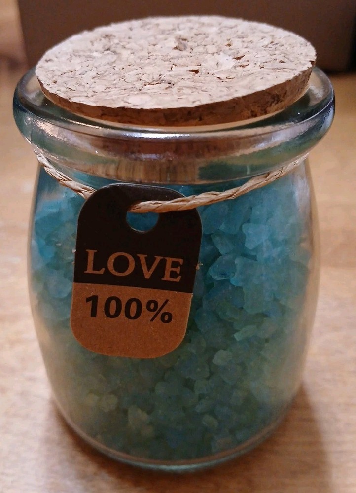 Turquoise Bath Salts With Tag Love 100% NWT