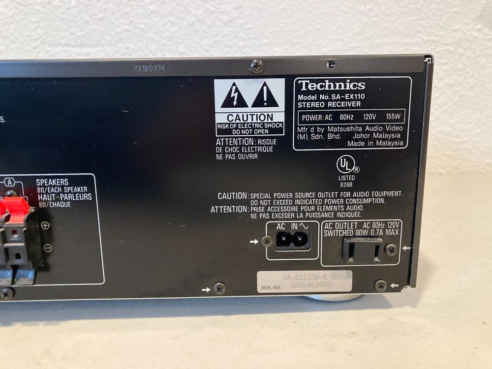 Technics SA-EX110 Stereo AV Receiver Integrated Amplifier 80 Wpc