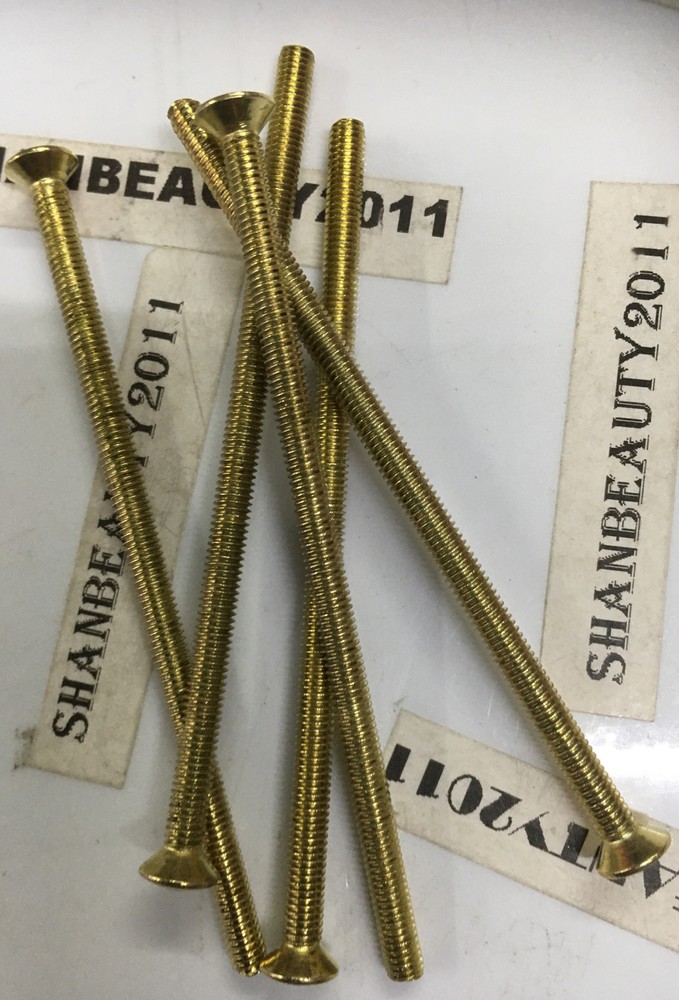 # M3.5 BRASS SCREWS ELECTRICAL LIGHT SWITCH PLUG SOCKET 75mm X 5