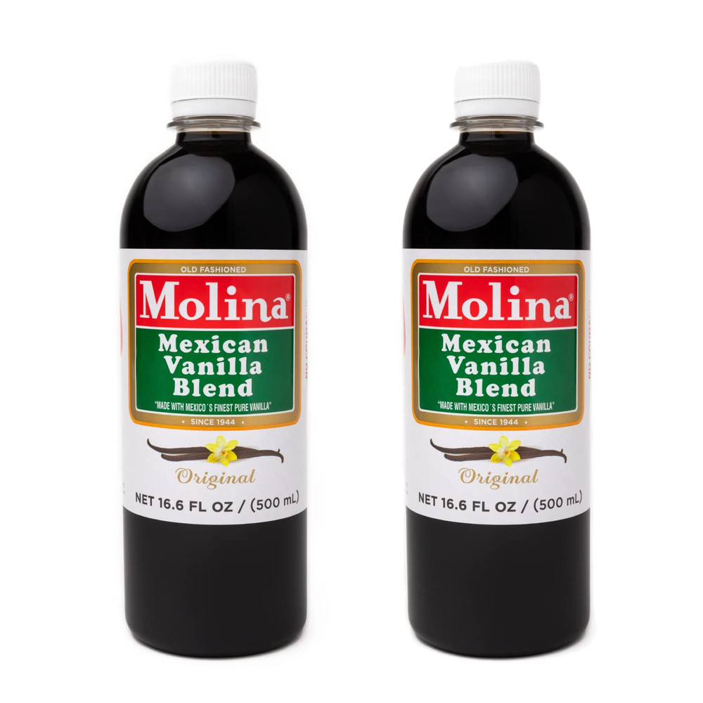 Vanilla Molina - Mexican Vanilla Blend with Pure Vanilla Extract - 2 Pack (16.6