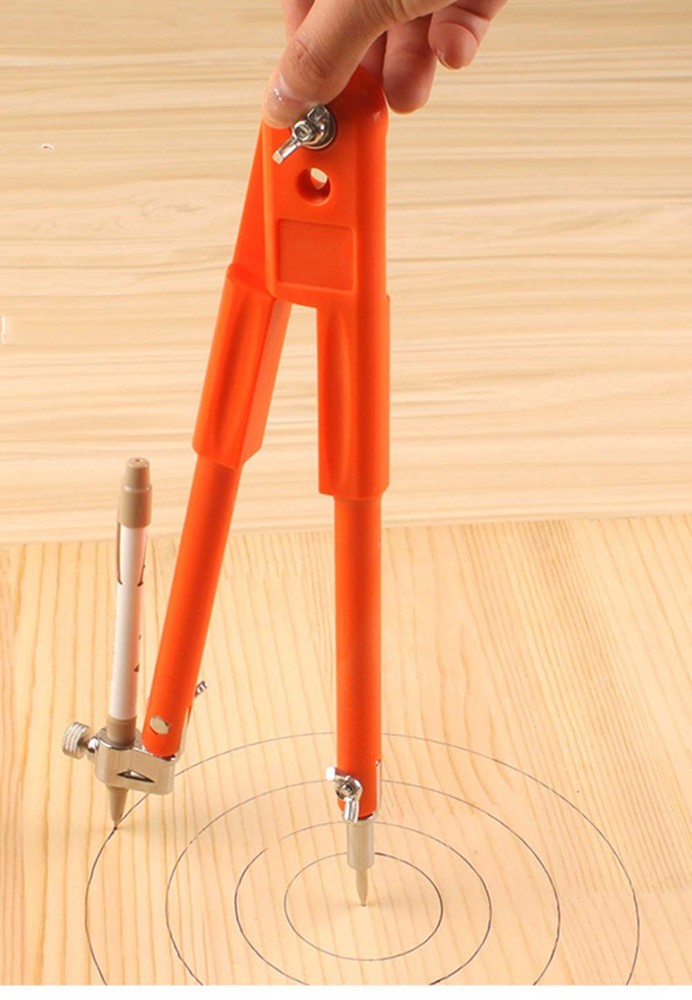 Professional Woodworking Compass with Pencil for Marking, Circle Maker Scriber