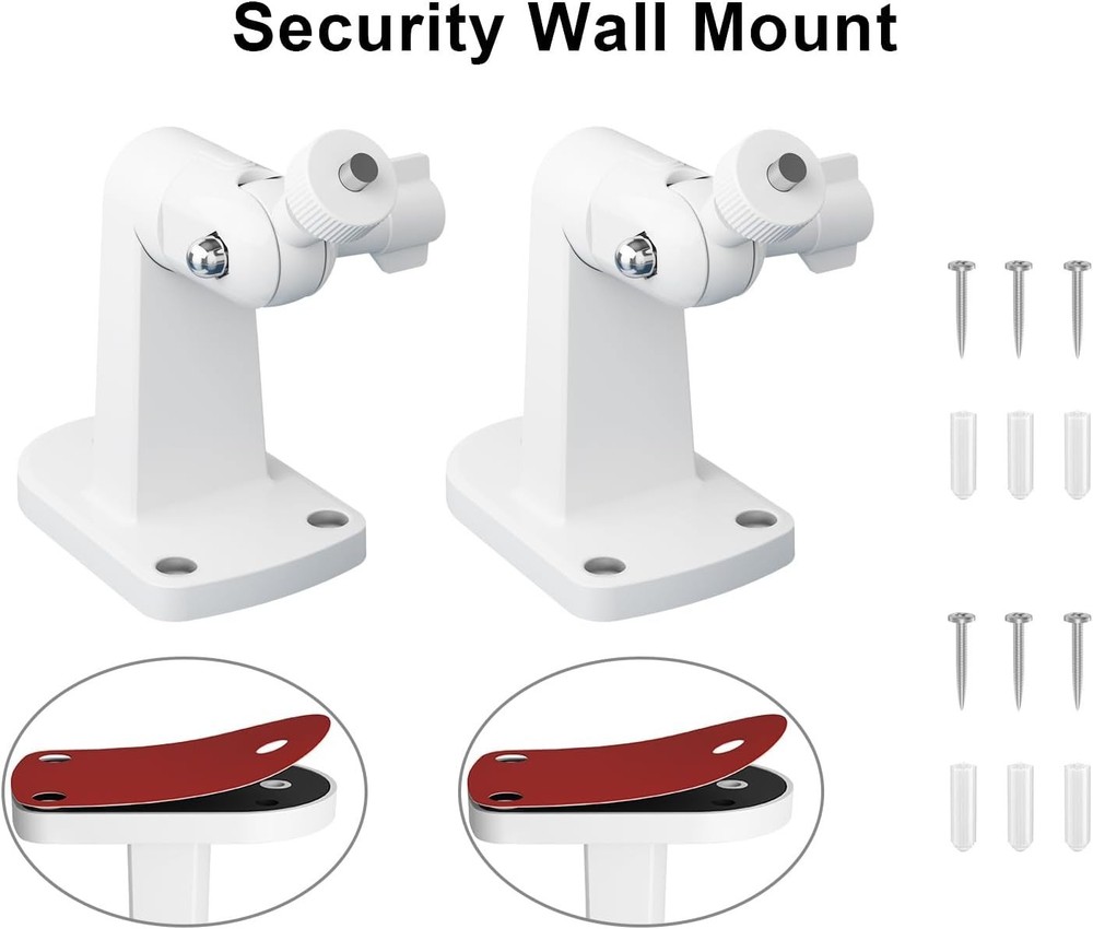2 Pack Adhesive Wall Mount Compatible with Ring Stick Up Cam Wired/Battery,Ou...