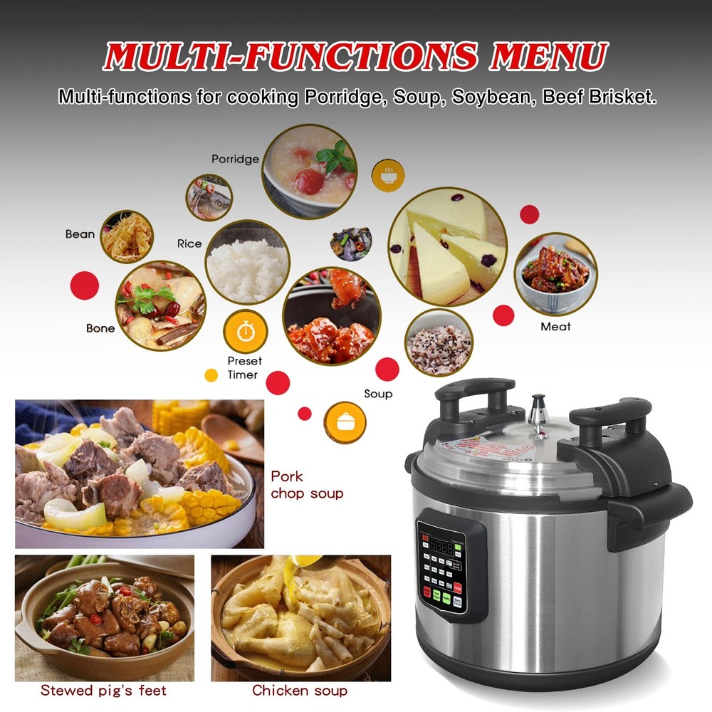 Kolice Commercial 33L Pressure Cooker, Multi Function Pressue Canner-220V